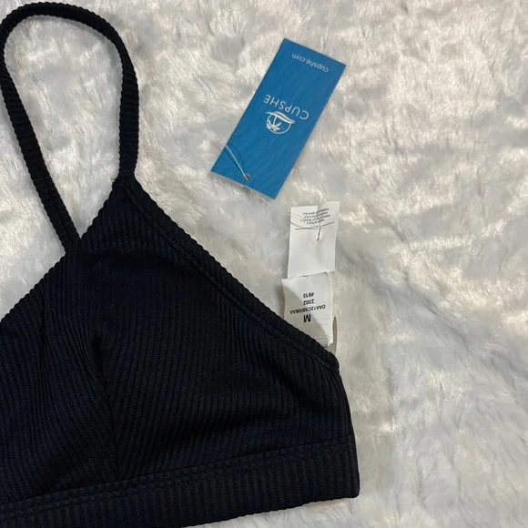 Black Ribbed Bikini Set - Picture 2 of 7